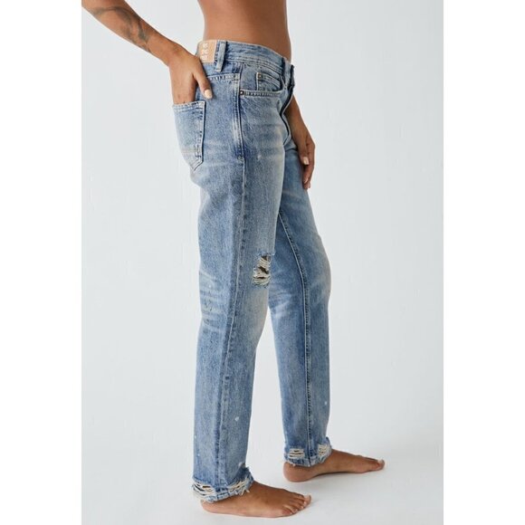 FREE People Unknown Legend Slim Denim Jeans Pants / Outlaw sz 26 - Picture 4 of 10